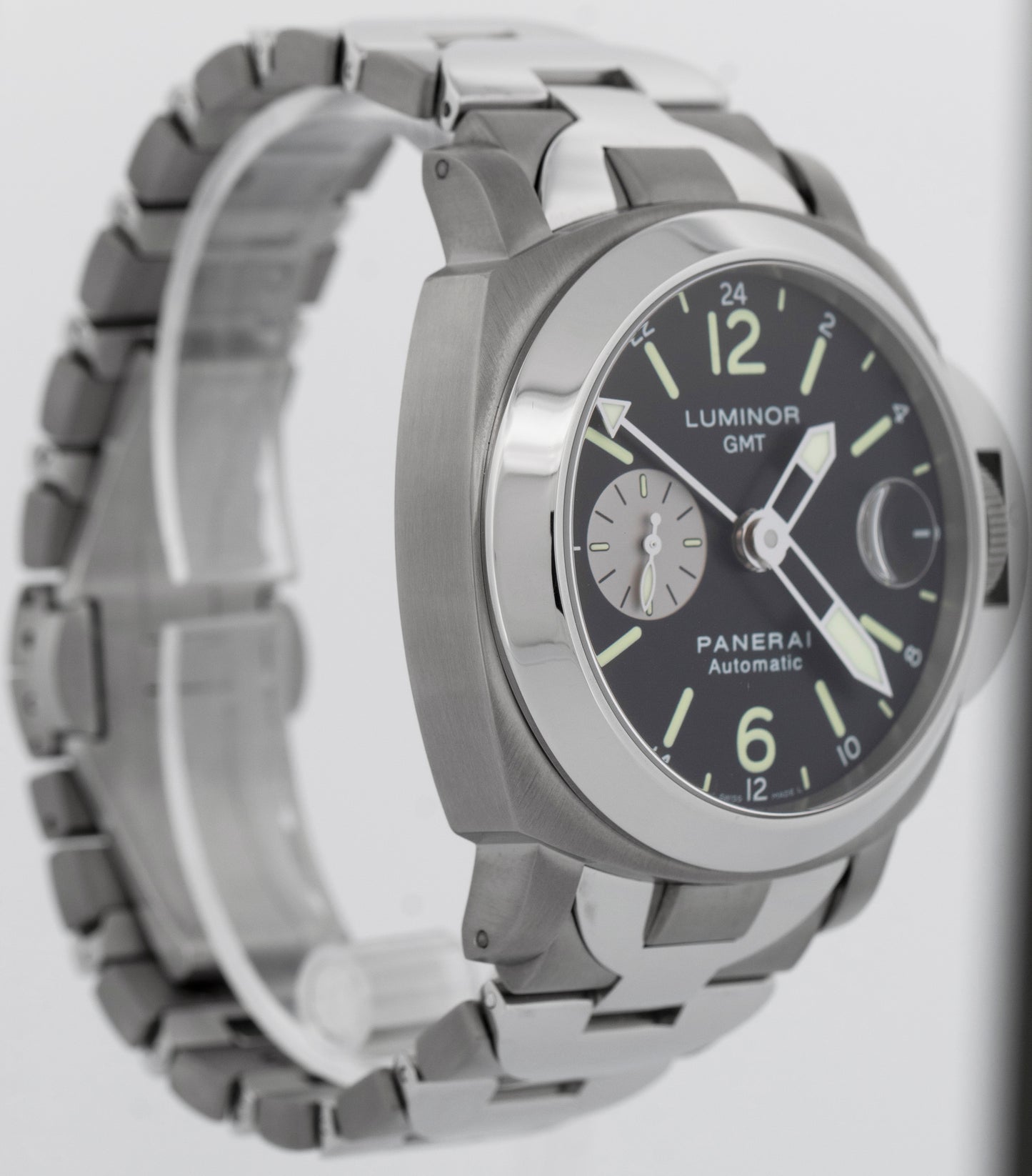 PAPERS Panerai Luminor GMT PAM 161 Automatic Stainless Steel 44mm Watch PAM00161