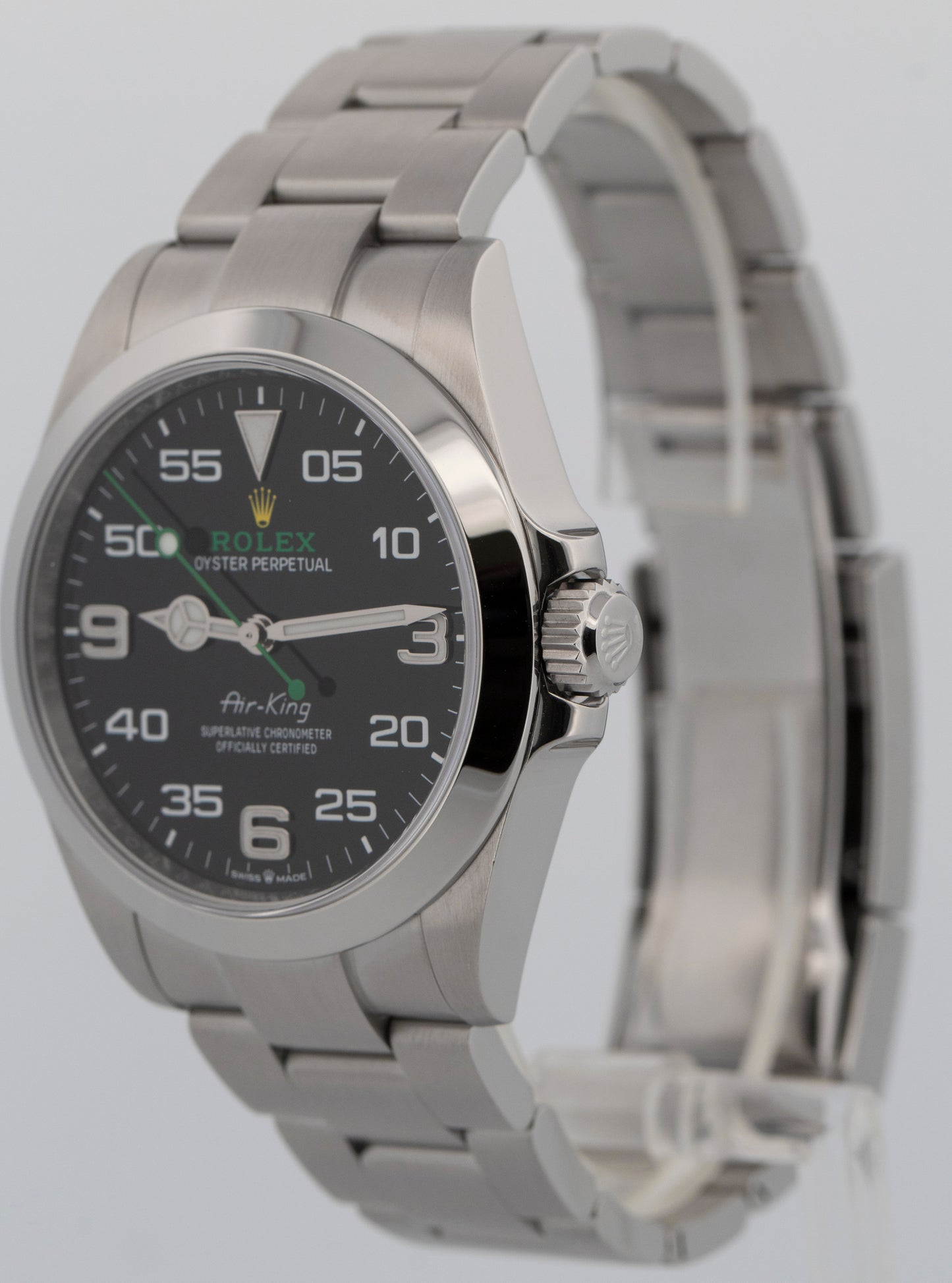 2023 PAPERS Rolex Air-King BLACK Stainless Steel 40mm 126900 Watch BOX