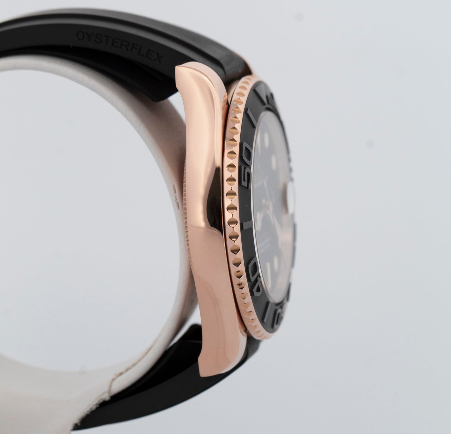 PAPERS Rolex Yacht-Master Black 18K Rose Gold Oysterflex 37mm Watch 268655 BOX