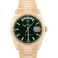 2022 RSC Rolex Day-Date President GREEN 18K Yellow Gold 36mm 118238 Watch BOX
