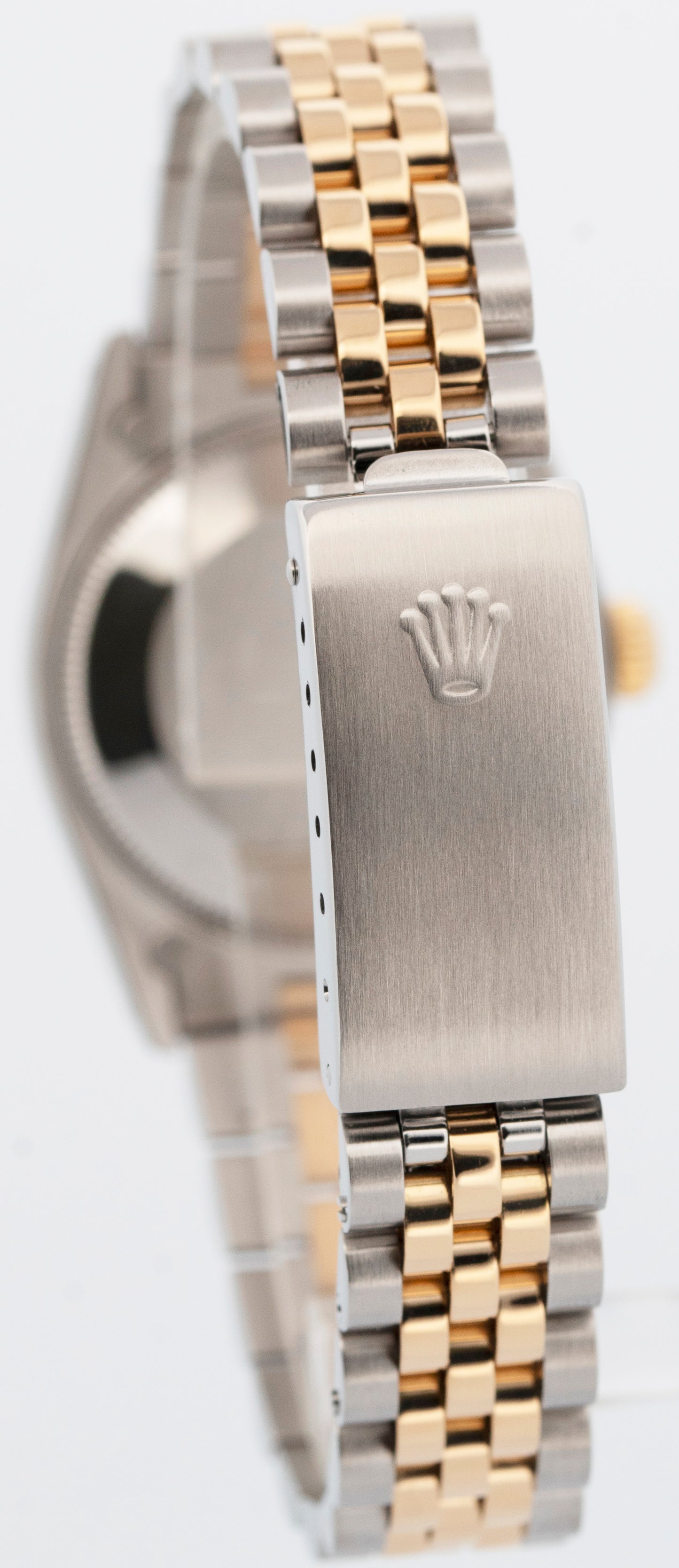 Rolex DateJust 31mm Midsize Two-Tone BLUE 18K Yellow Gold Fluted Watch 68273