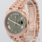 Rolex Day-Date 40 President 228235 Olive 18K Rose Gold 40mm Watch Box Papers