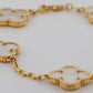 2018 Van Cleef & Arpels Alhambra 5 Motif MOP 18K Yellow Gold Bracelet Box Papers