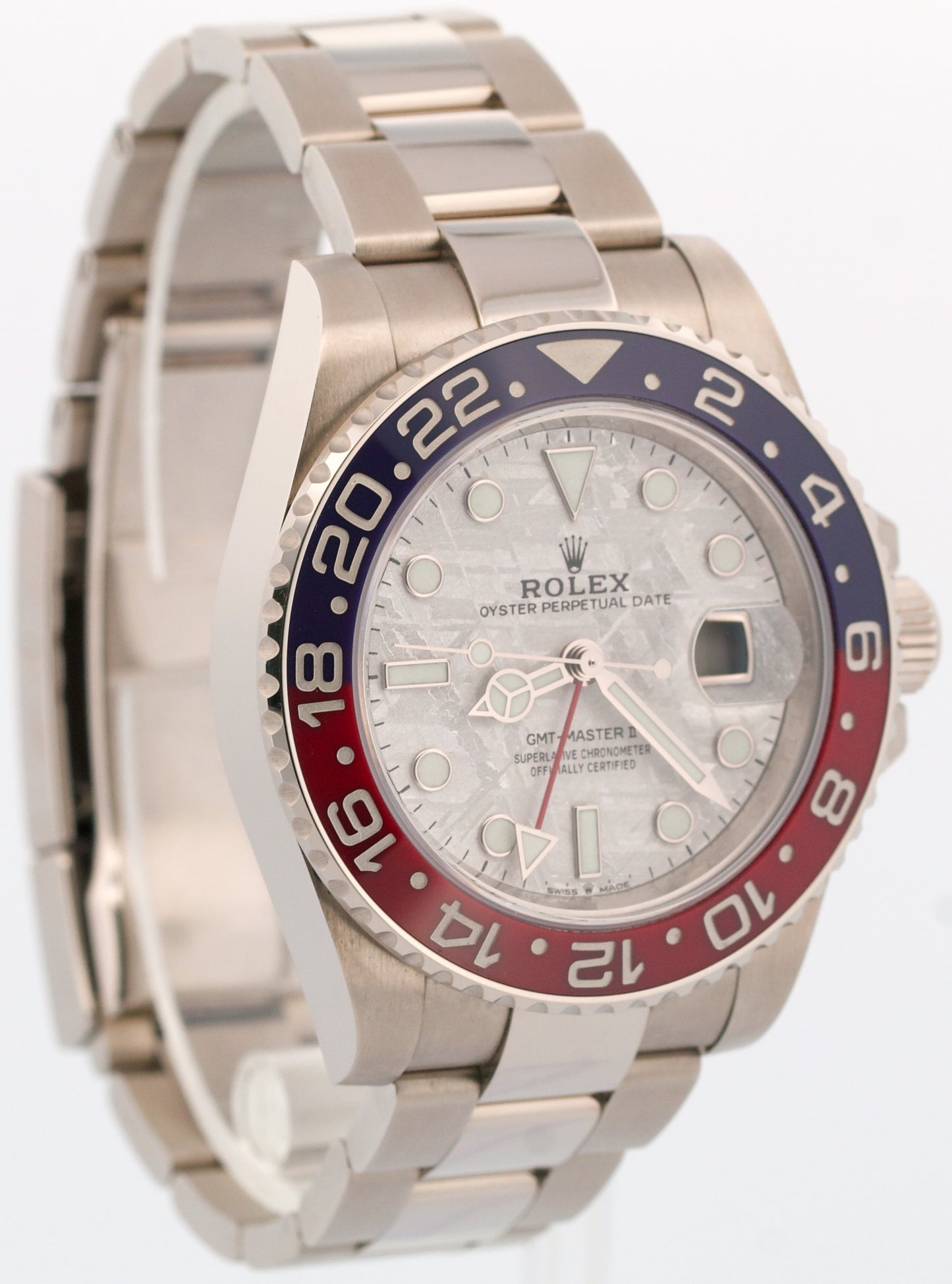 UNPOLISHED 2022 PAPERS Rolex GMT-Master II PEPSI METEORITE 18K 126719 BLRO BOX