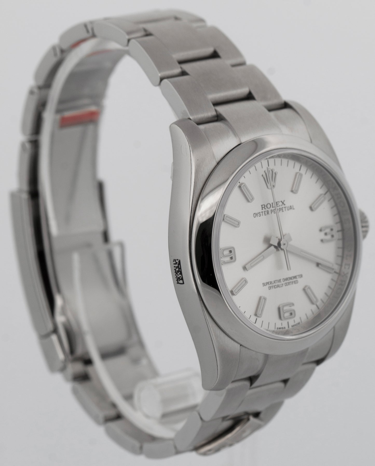 DOMINOS 2015 PAPERS NOS STICKERED Rolex Oyster Perpetual Silver 36mm 116000 BOX