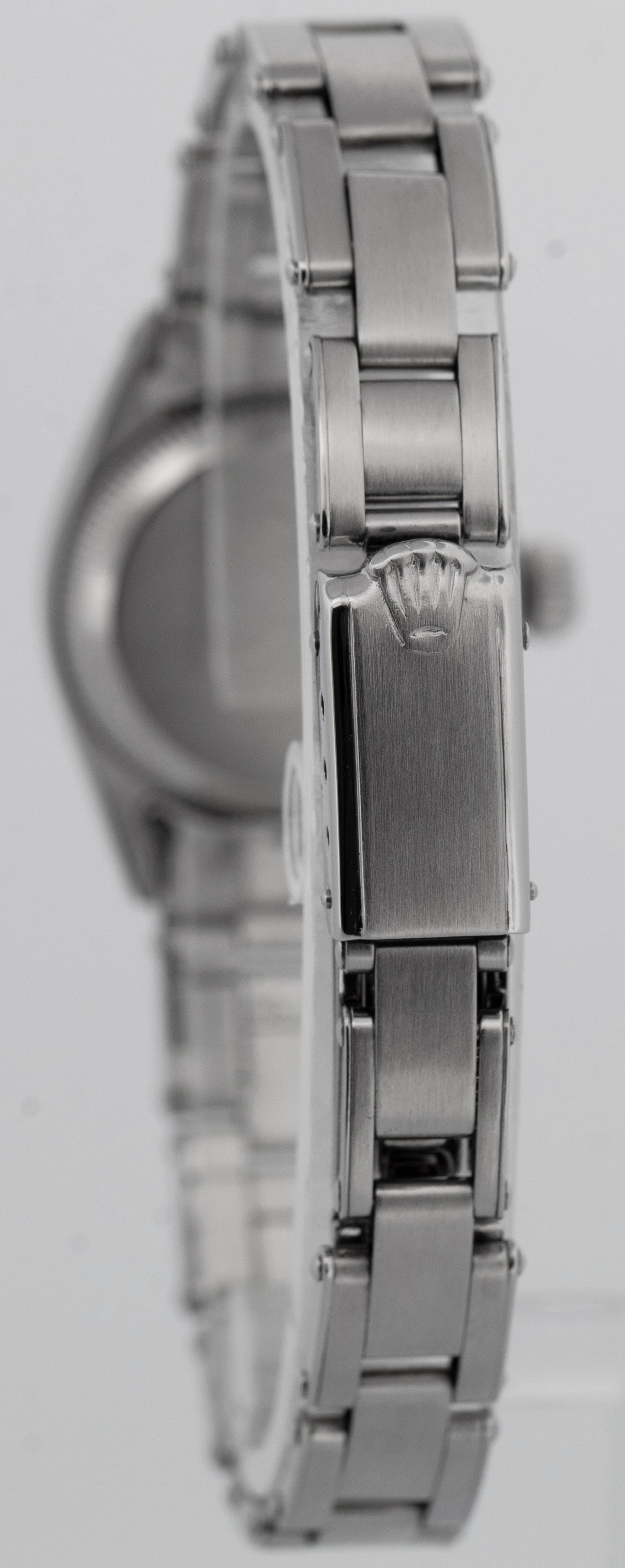 Ladies Rolex Oyster Perpetual 24mm White Stainless Steel Automatic Watch 6618