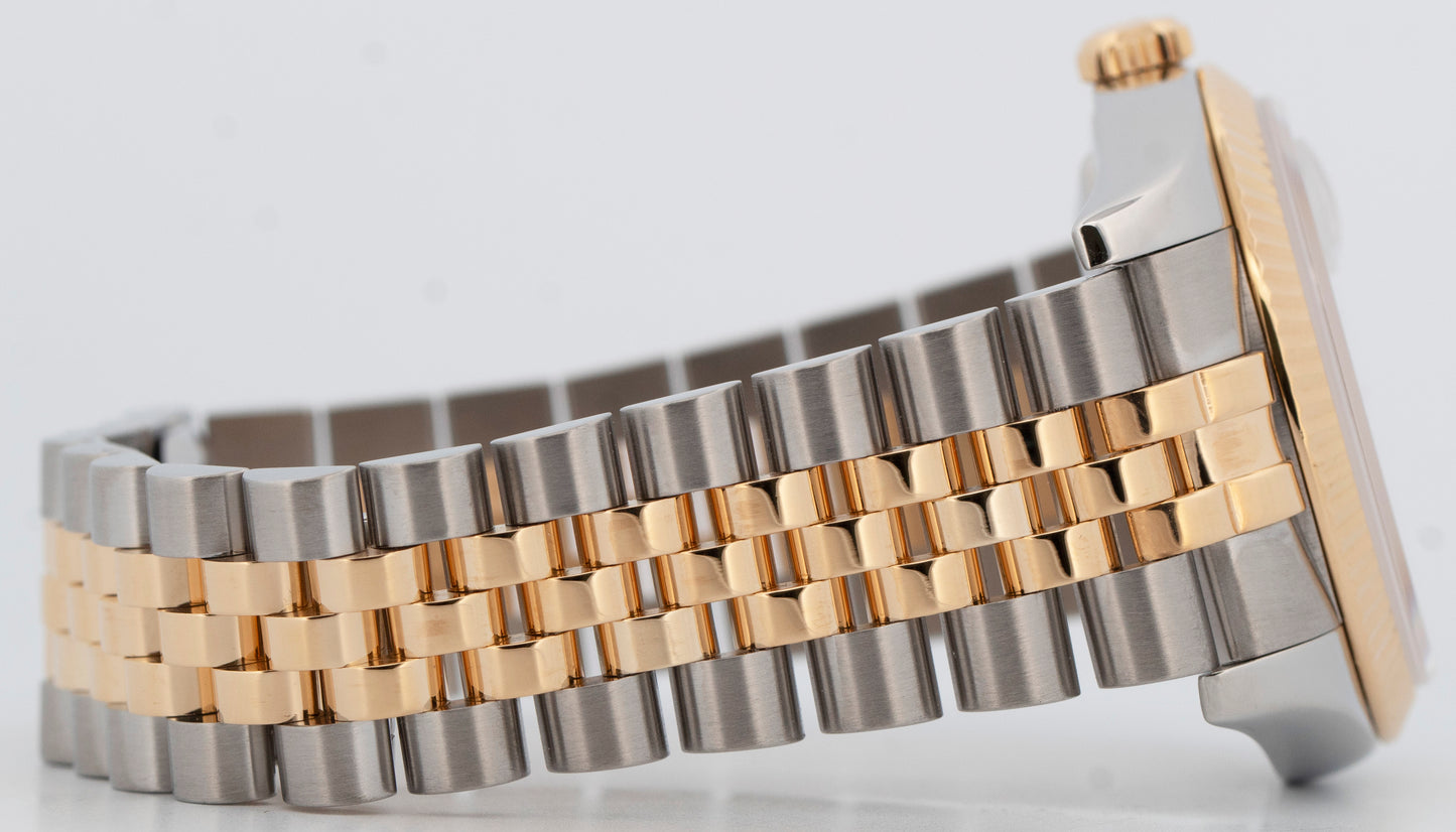 Rolex DateJust 36mm JUBILEE MOP DIAMOND 18K Yellow Gold Steel 116233 Watch