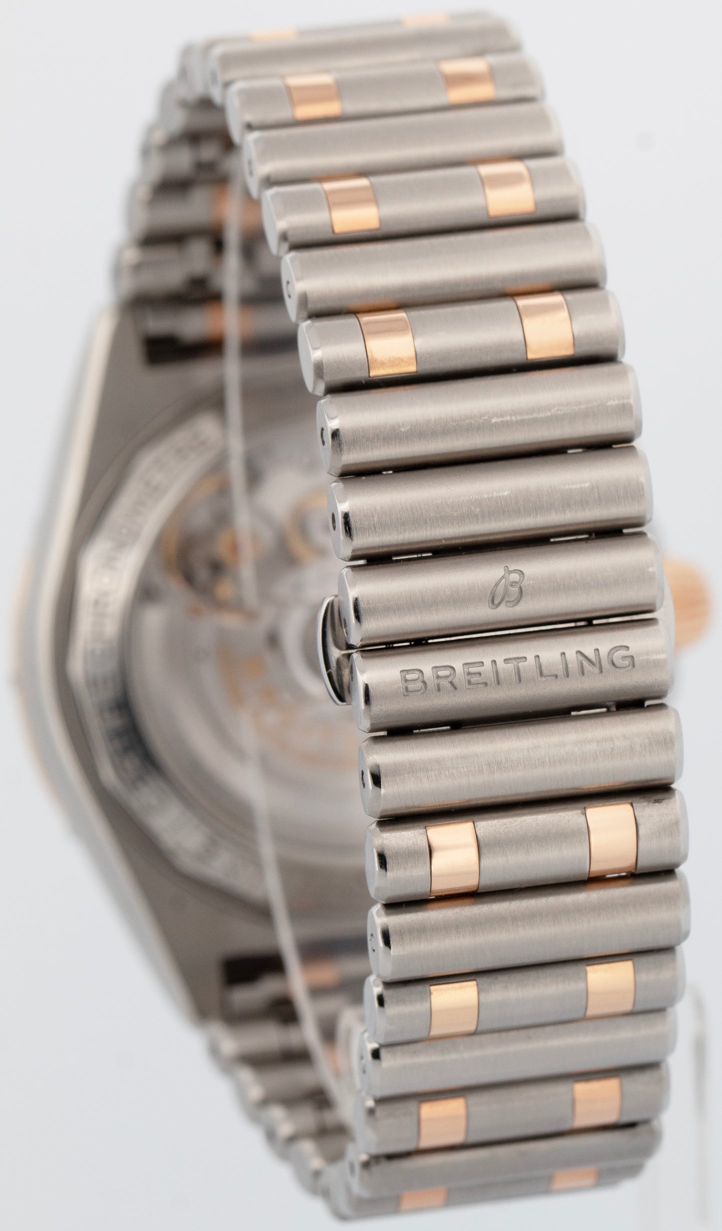PAPERS Breitling Chronomat B01 42mm GRAY Two-Tone Gold Steel Watch UB0134 BOX