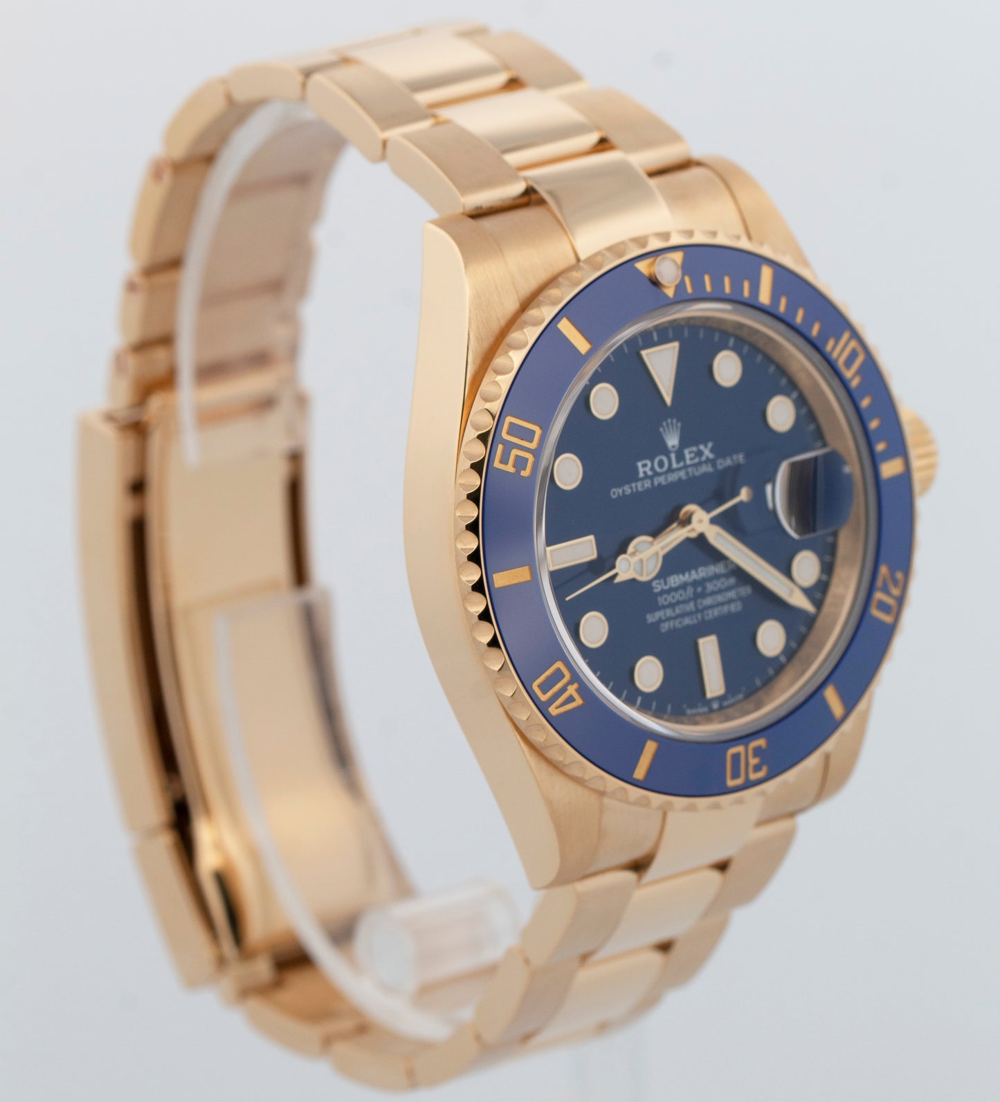 2024 PAPERS Rolex Submariner Date BLUE 18K Yellow Gold 41mm 126618 LB Watch BOX
