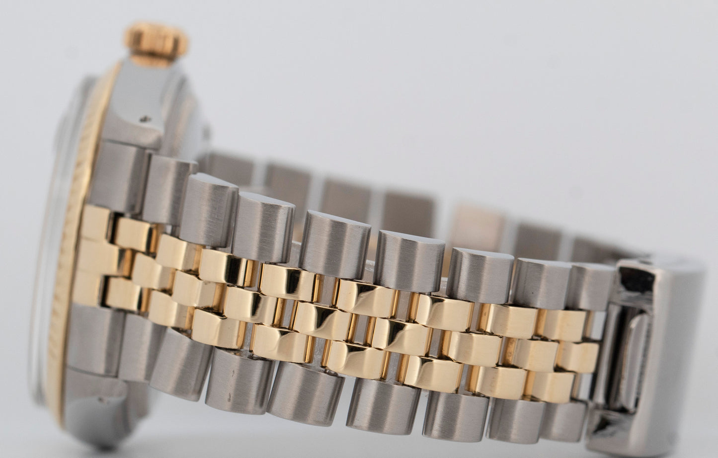 Rolex DateJust 36mm Champagne LINEN Two-Tone 14K Yellow Gold Steel Watch 16013