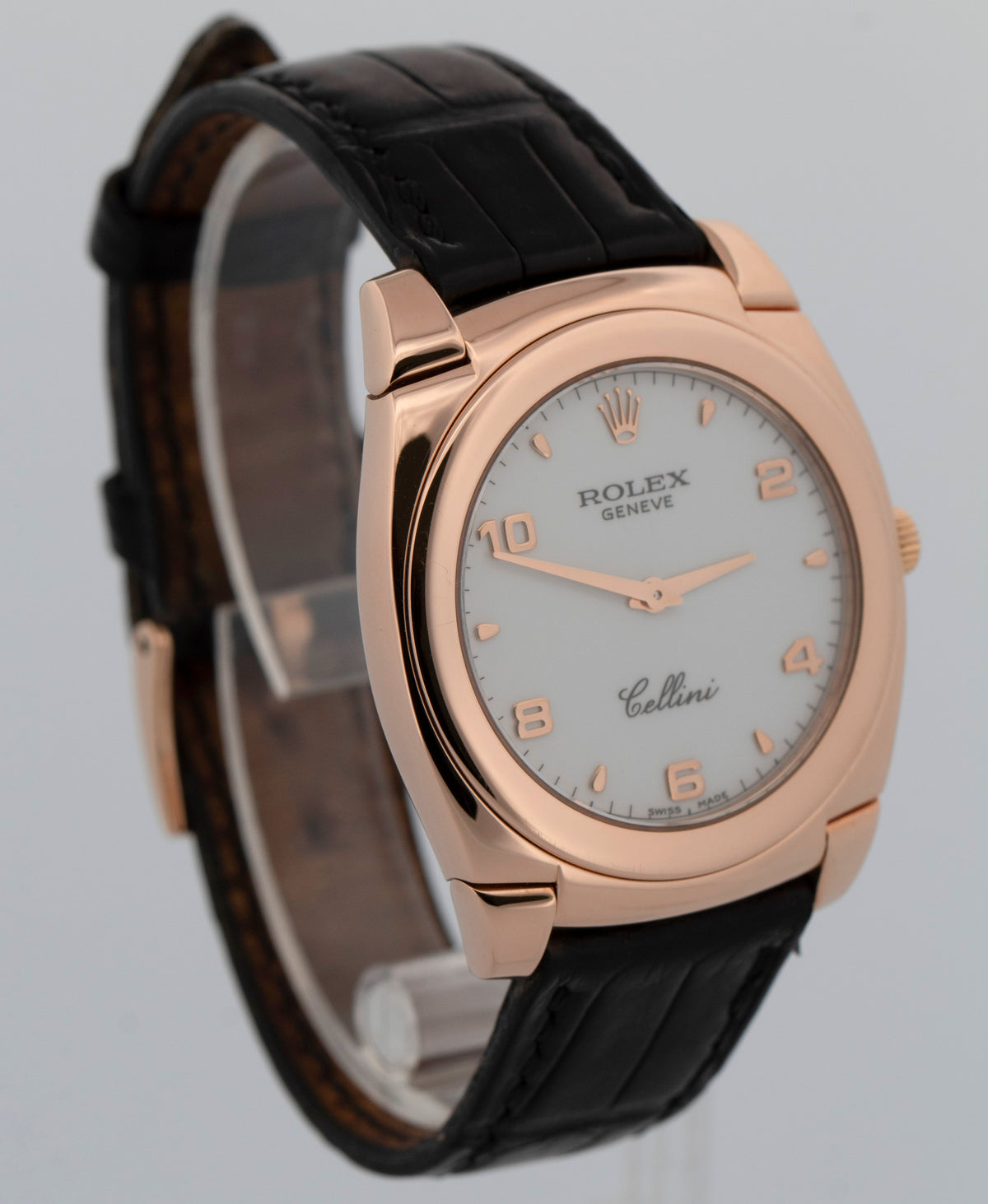 Rolex Cellini Cestello 5330/5 White 18K Rose Gold Manual 36mm Watch