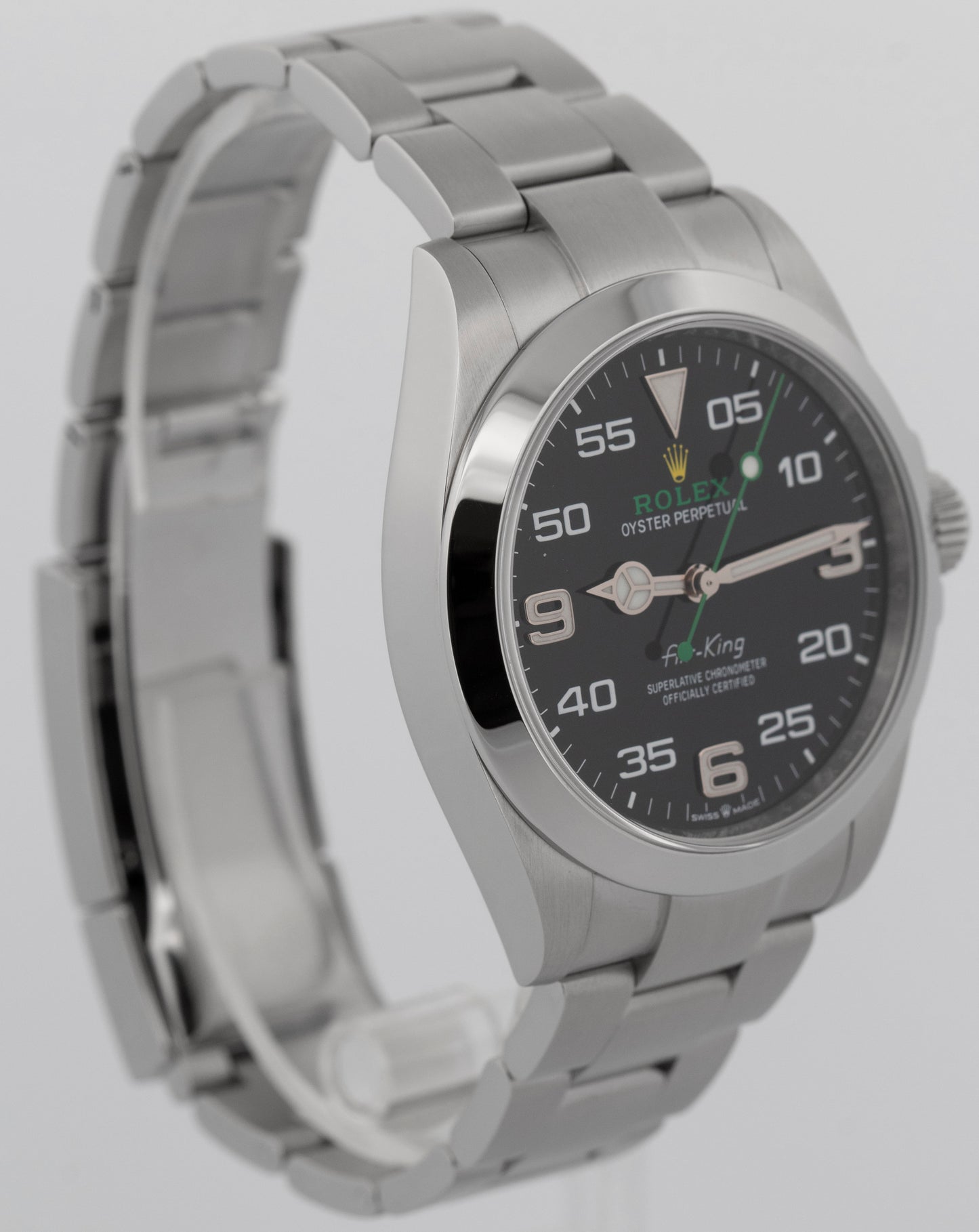 2023 PAPERS Rolex Air-King BLACK Stainless Steel 40mm 126900 Watch BOX
