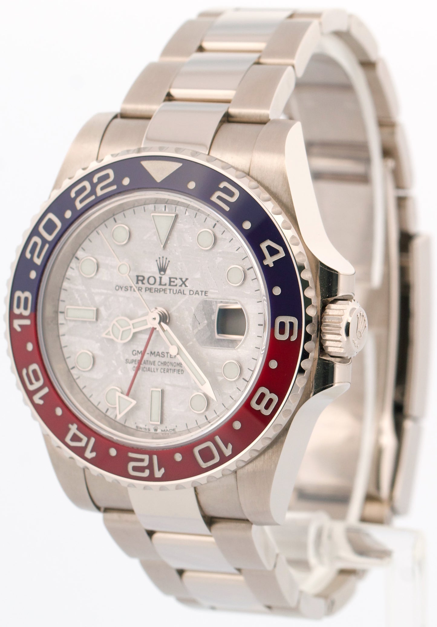 UNPOLISHED 2022 PAPERS Rolex GMT-Master II PEPSI METEORITE 18K 126719 BLRO BOX