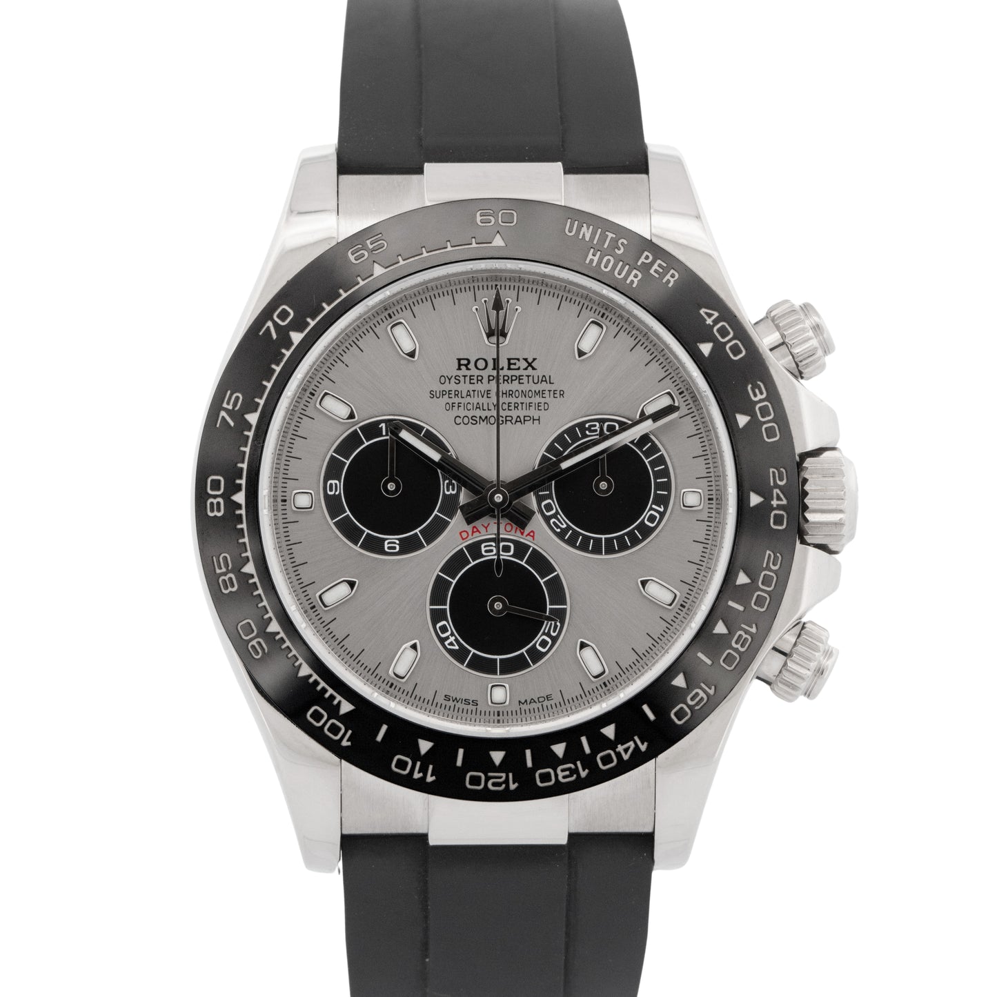 2021 Rolex Daytona Cosmograph 116519 Silver 18K White Gold 40mm Watch Box Papers