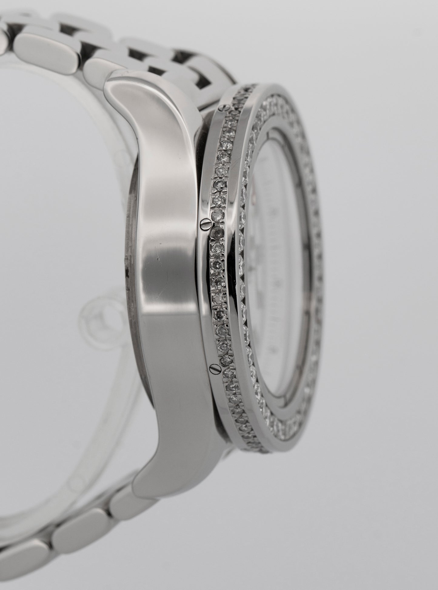 Breitling Super Avenger A13370 White Diamond Stainless Steel 48.4mm Watch