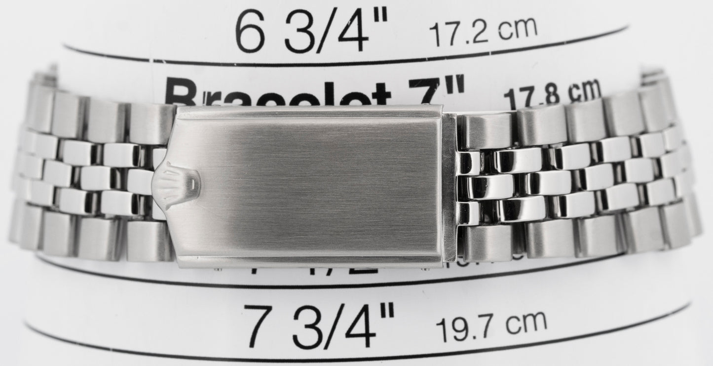 Rolex DateJust 36mm Silver Stainless Steel Engine Turned Jubilee Watch 1603