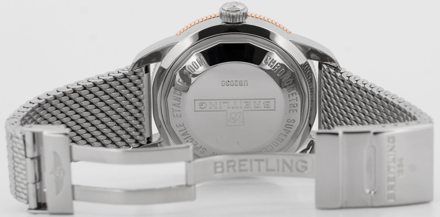 PAPERS Breitling Superocean Heritage II B20 44mm Rose Gold Black UB2030 BOX