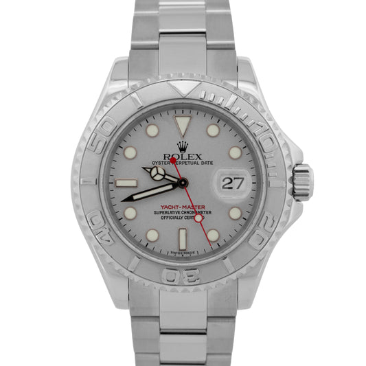 PAPERS Rolex Yacht-Master PLATINUM Stainless Steel YM1 40mm Watch 16622 BOX