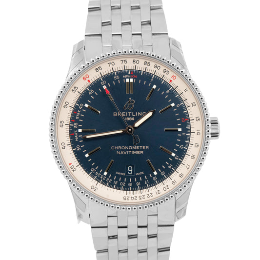 PAPERS Breitling Navitimer 41 Steel Blue Stainless Steel 41mm A17362 BOX