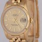 MINT Rolex DateJust President 31mm Champagne 18K Yellow Gold Fluted 68278 Watch