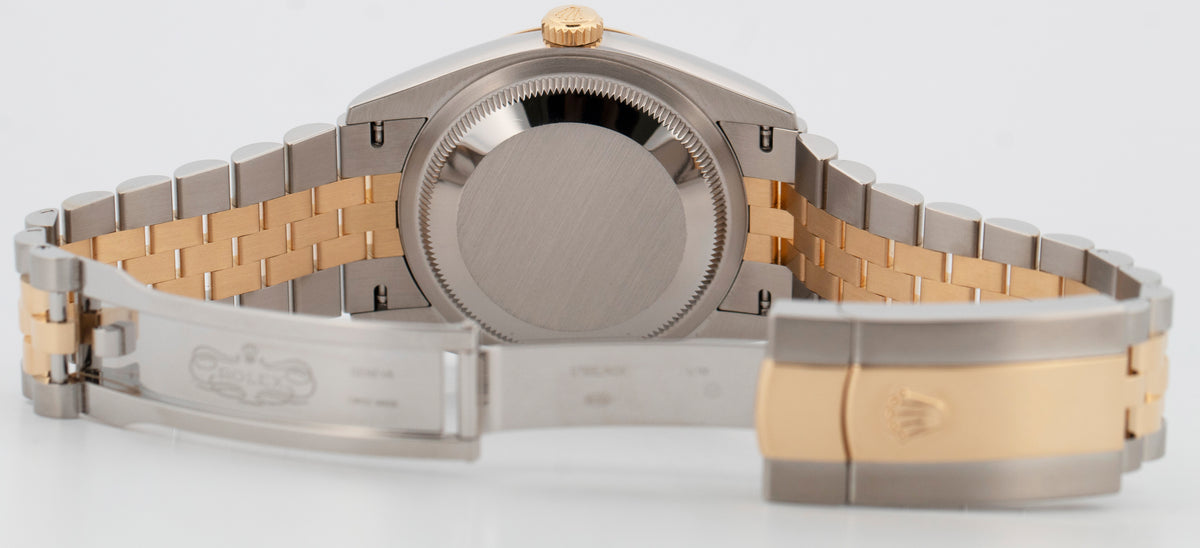 2022 PAPERS Rolex DateJust CHAMPAGNE PALM MOTIF Two-Tone 36mm 126233 Watch BOX