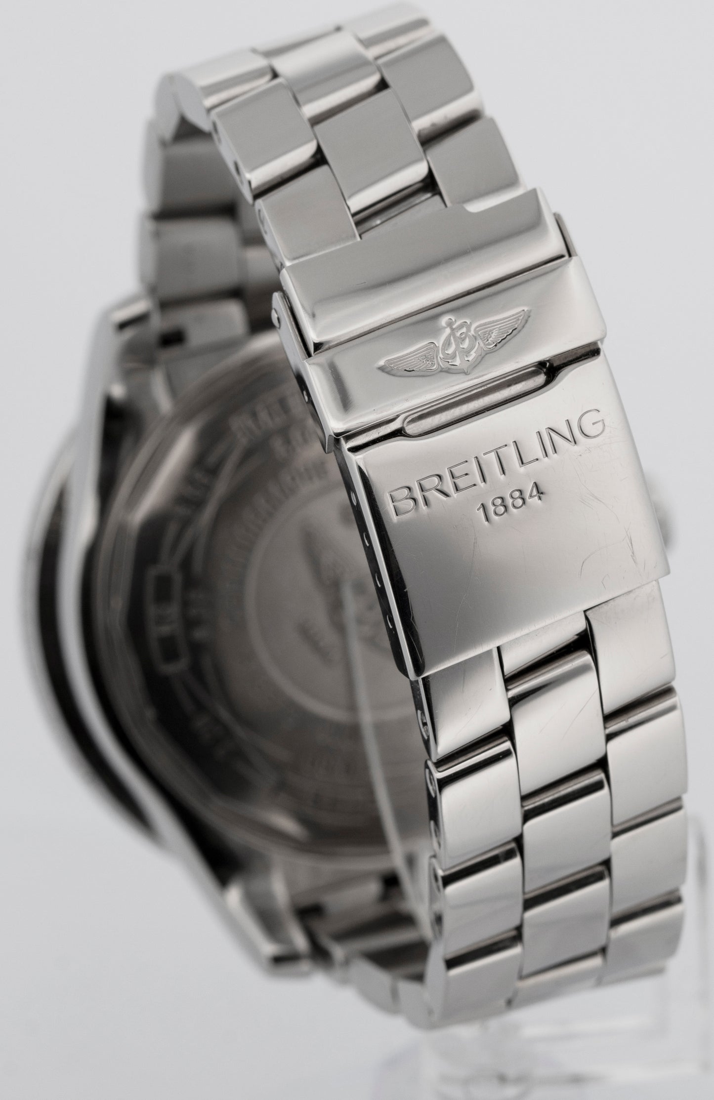 Breitling Super Avenger A13370 White Diamond Stainless Steel 48.4mm Watch