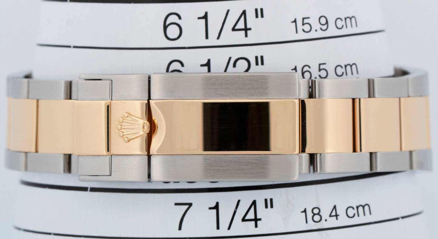 PAPERS Rolex Daytona Cosmograph BLUE RACING 18K Yellow Gold Two-Tone 116523 BOX