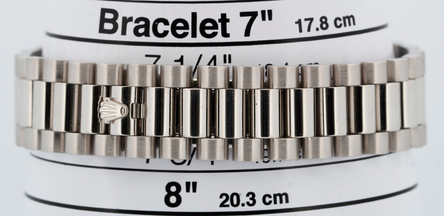 Rolex Day-Date Presidential GLACIER BLUE 41mm Arabic Platinum 218206 Watch BOX