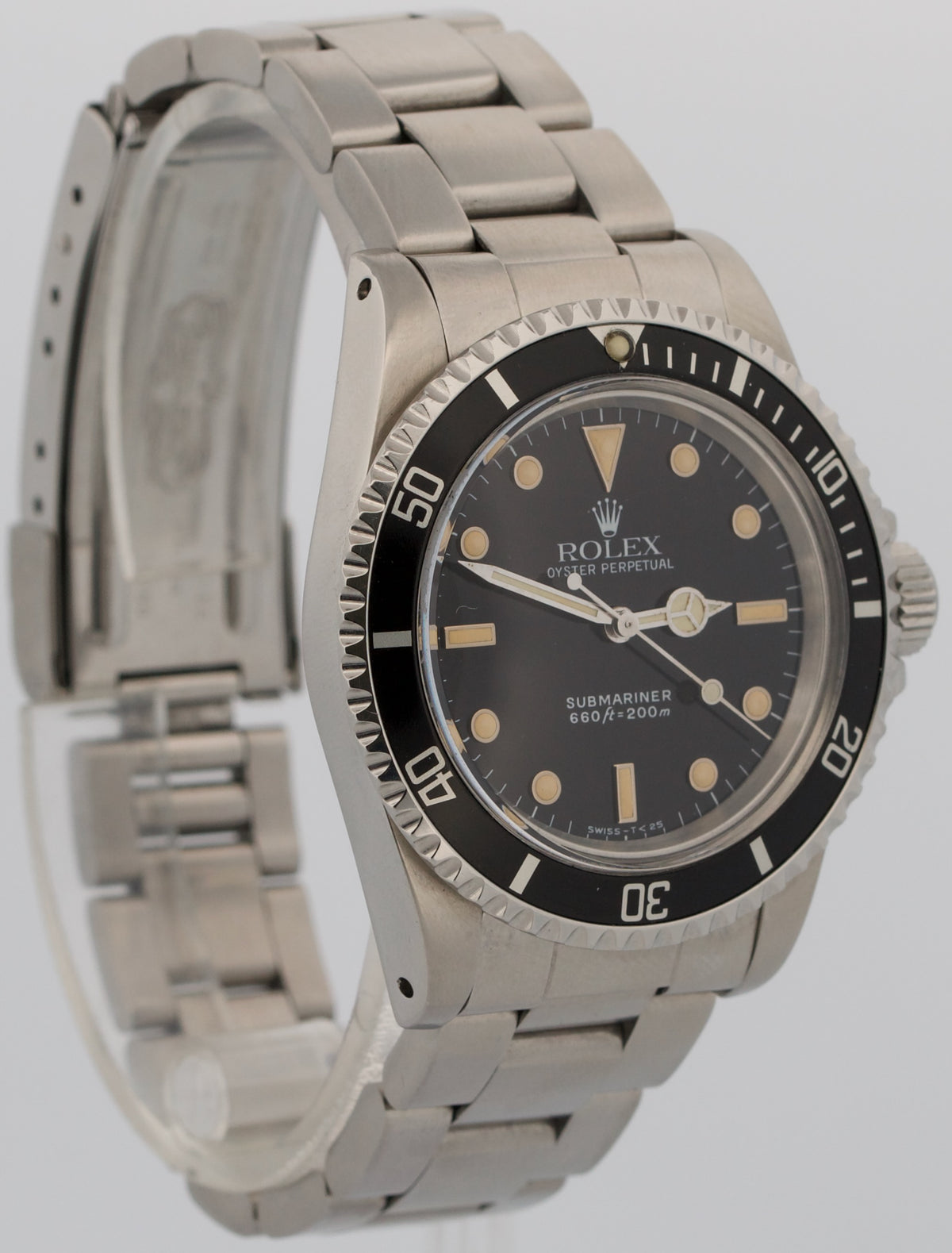 1990 Rolex Submariner No-Date 5513 Patina Black 40mm Steel Automatic Watch