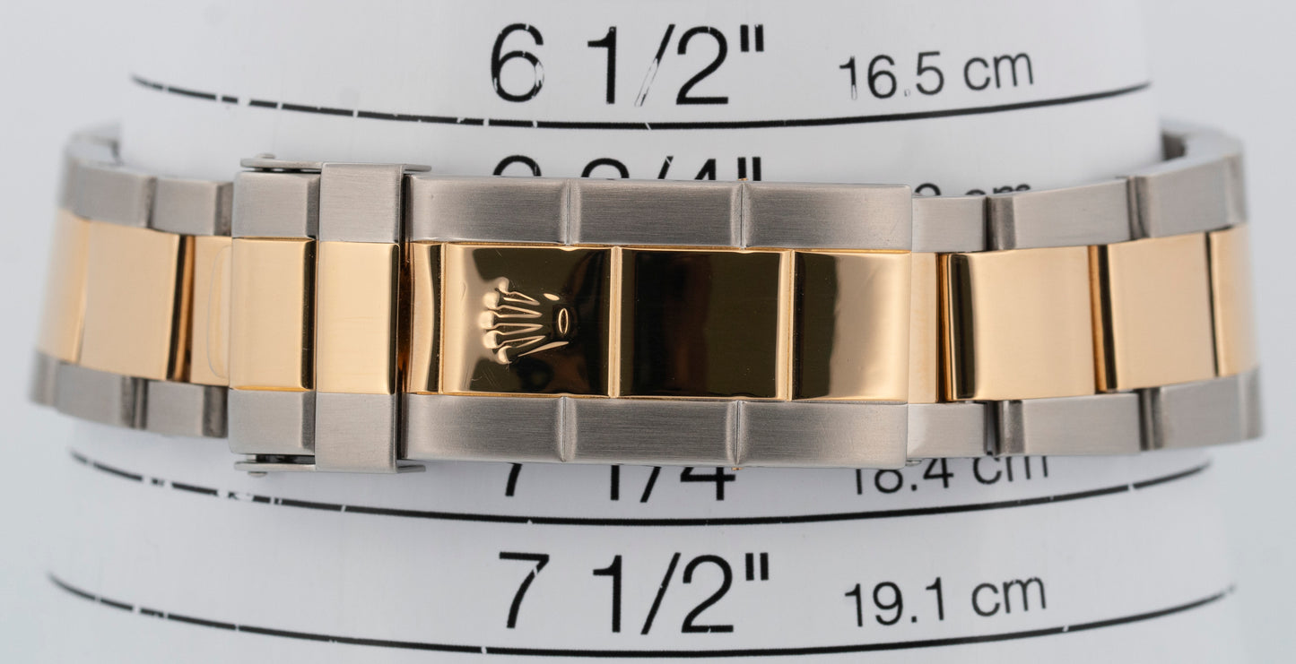 PAPERS Rolex Submariner 40mm BLUE Two-Tone 18K Gold Steel GOLD BUCKLE 16613 BOX
