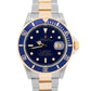 Rolex Submariner Date 40mm BLUE Two-Tone 18K Gold Stainless 16613 Watch BOX