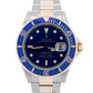 1991 PAPERS Rolex Submariner Date 40mm Two-Tone Steel 18K GOLD Blue 16613 BOX