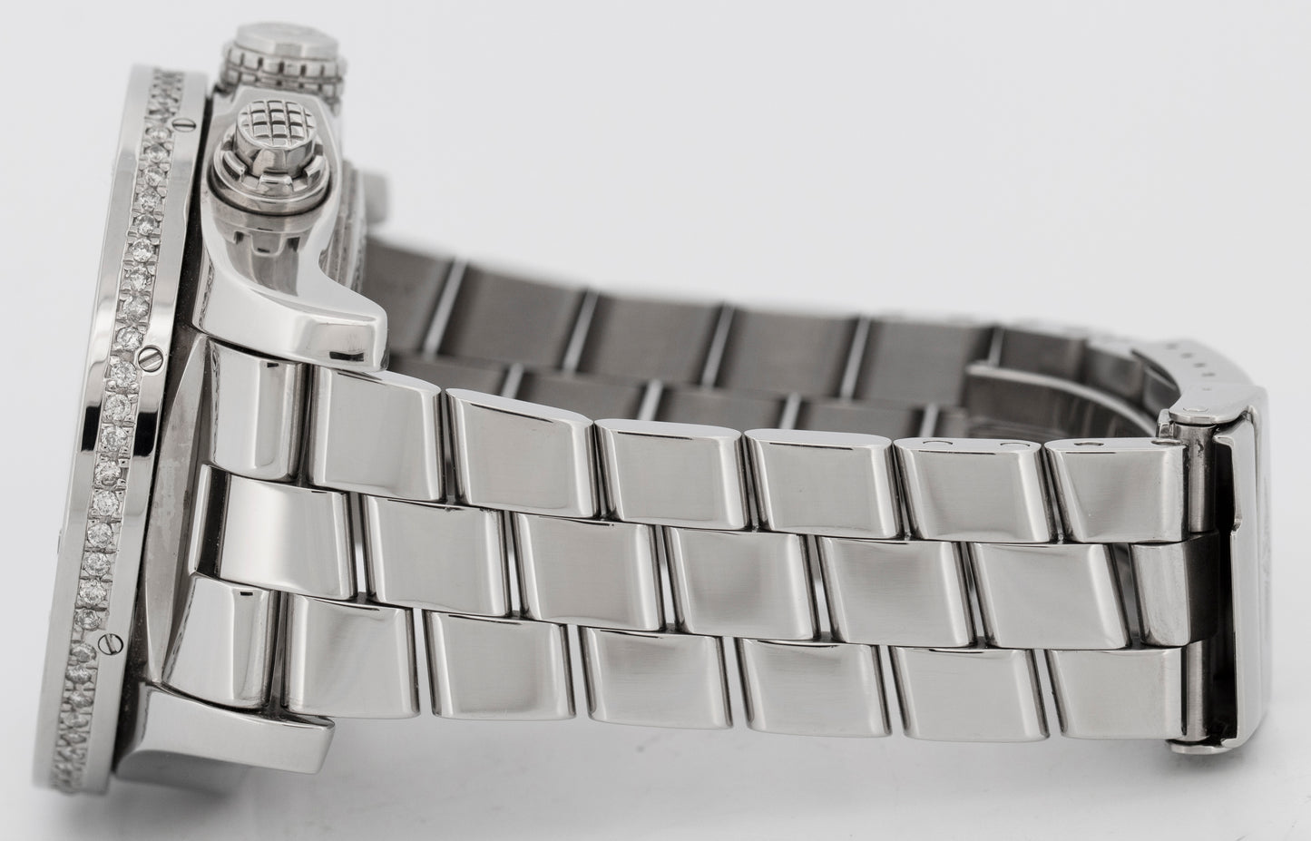 Breitling Super Avenger A13370 White Diamond Stainless Steel 48.4mm Watch