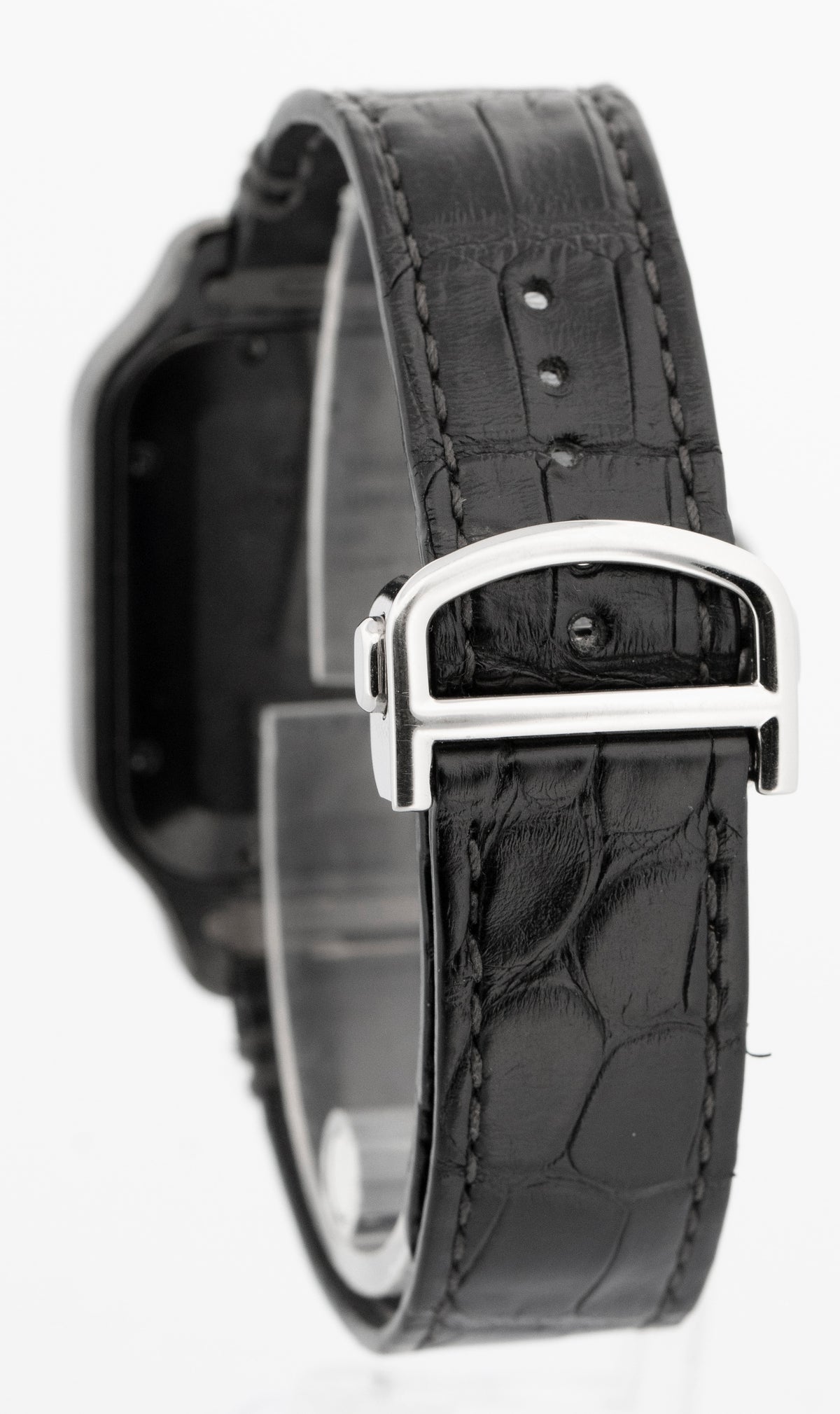 Cartier Santos 4072 / WSSA0039 Black ALDC Steel 39.8mm Watch Box Papers