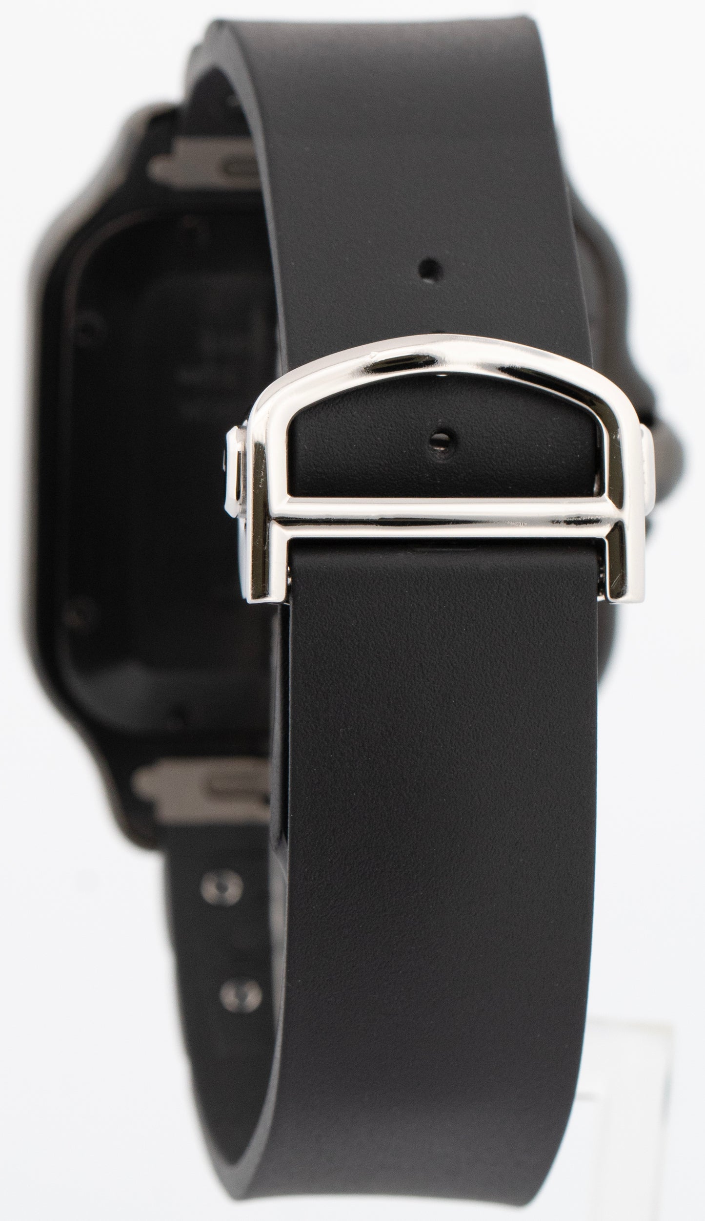 PAPERS Cartier Santos 39.8mm ADLC Black Stainless Steel 4072 Watch WSSA0039 BOX