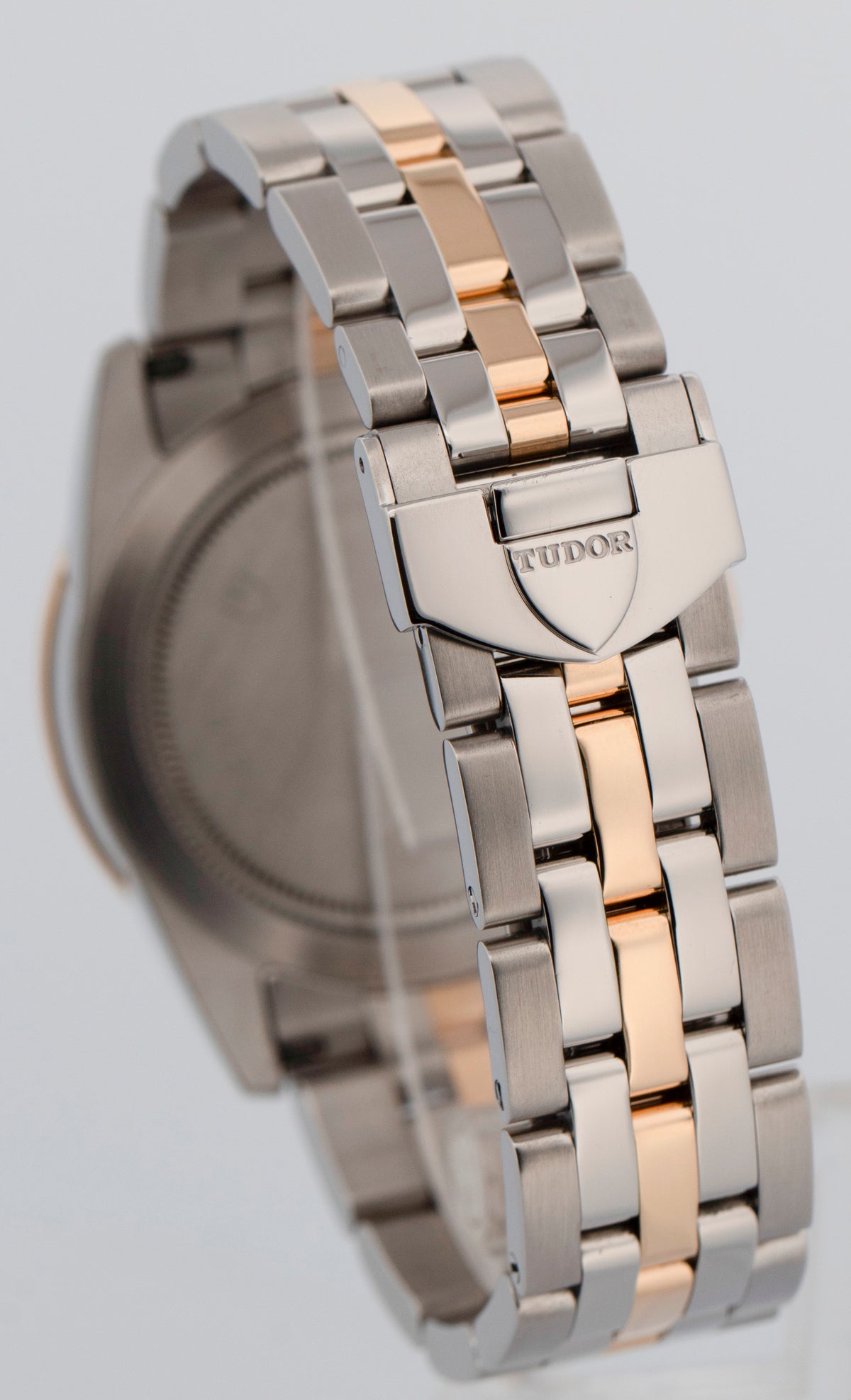 Tudor Glamour Date 55003 Black Diamond Two-Tone Yellow Gold Steel 36mm Watch