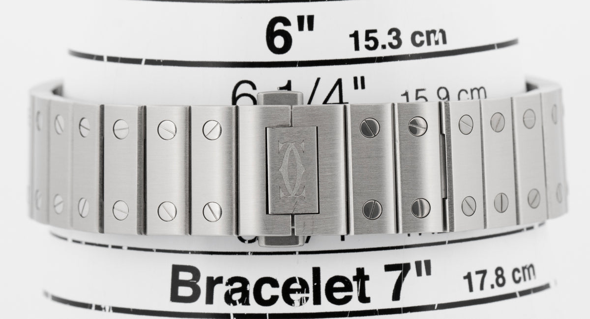 2026 Cartier Santos de Cartier Medium 4075 / WSSA0029 White 35.1mm Box Papers