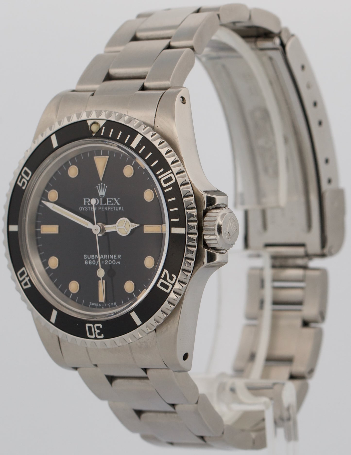 1990 Rolex Submariner No-Date 5513 Patina Black 40mm Steel Automatic Watch