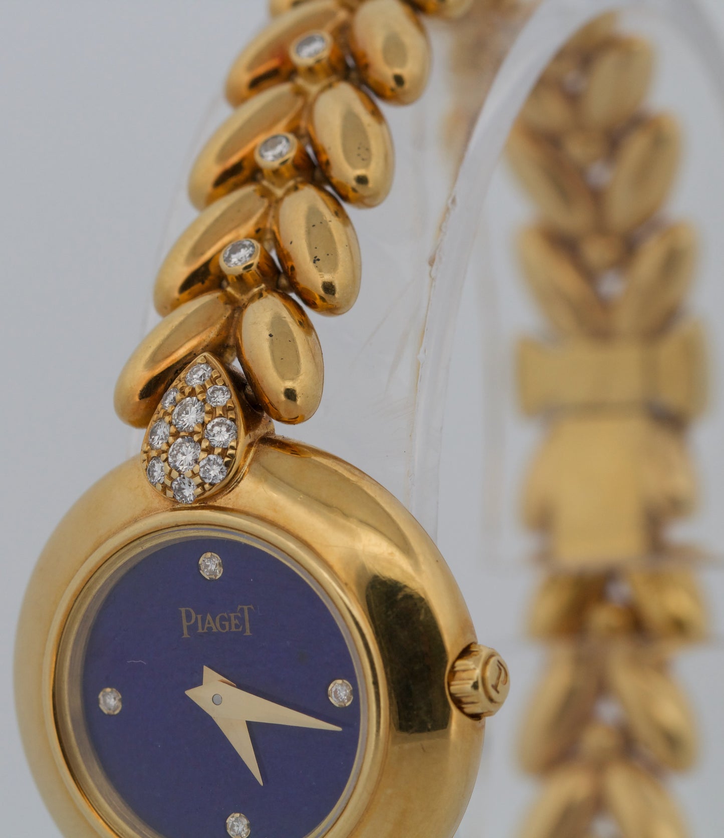 2009 PAPERS Ladies Piaget 18K Gold BLUE LAPIS DIAMOND Quartz 23mm 5213 E 114 BOX
