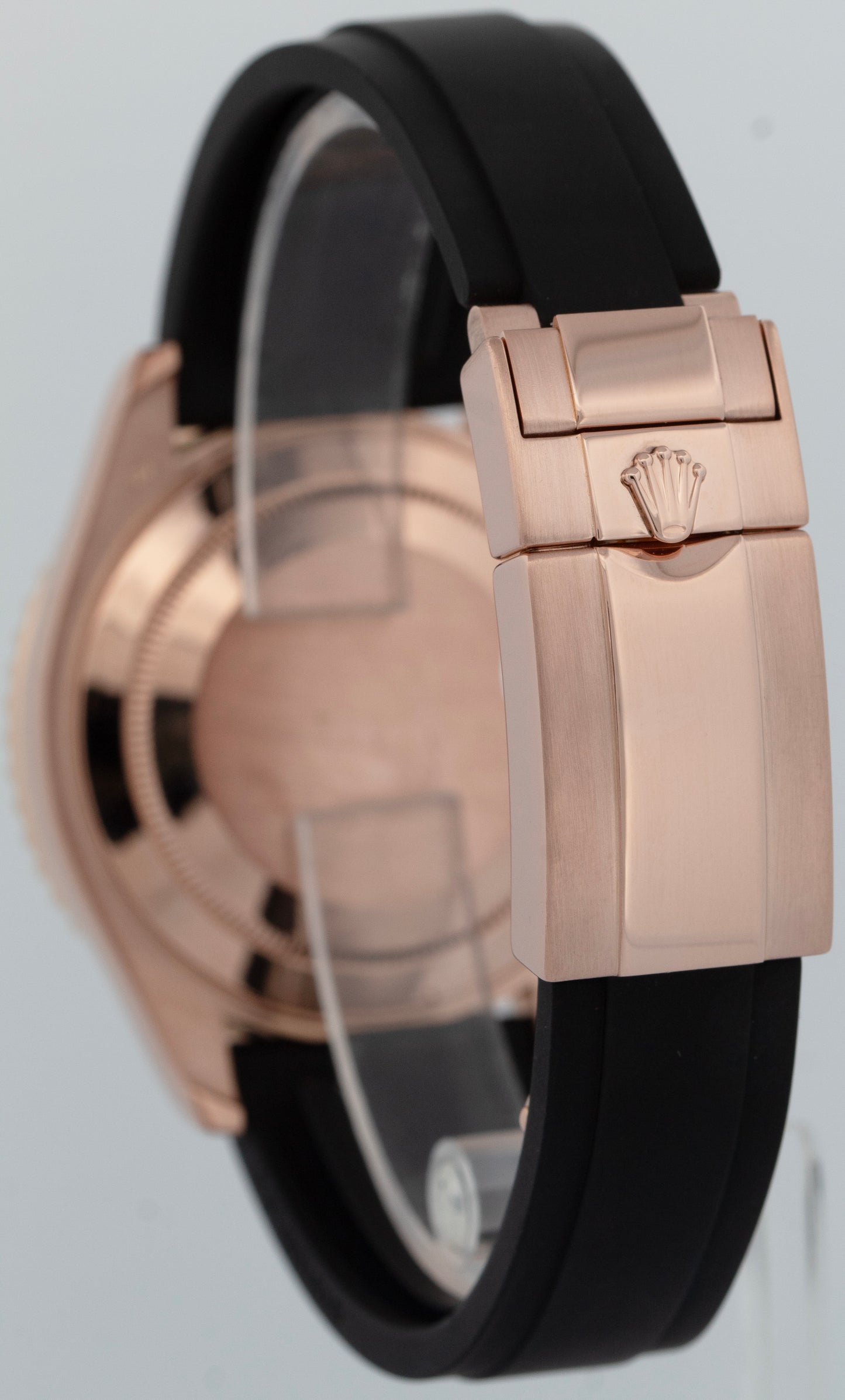 Rolex Yacht-Master 18k Rose Gold RAINBOW SAPPHIRE DIAMOND Black 40mm 116655