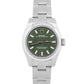 PAPERS Rolex Oyster Perpetual Oilve Green 26mm Stainless Steel Watch 176200 BOX