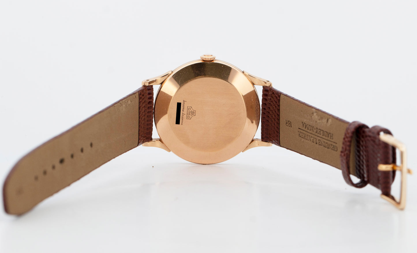 Vintage Ulysse Nardin 18K Rose Gold 34mm Manual Wind Dress Watch