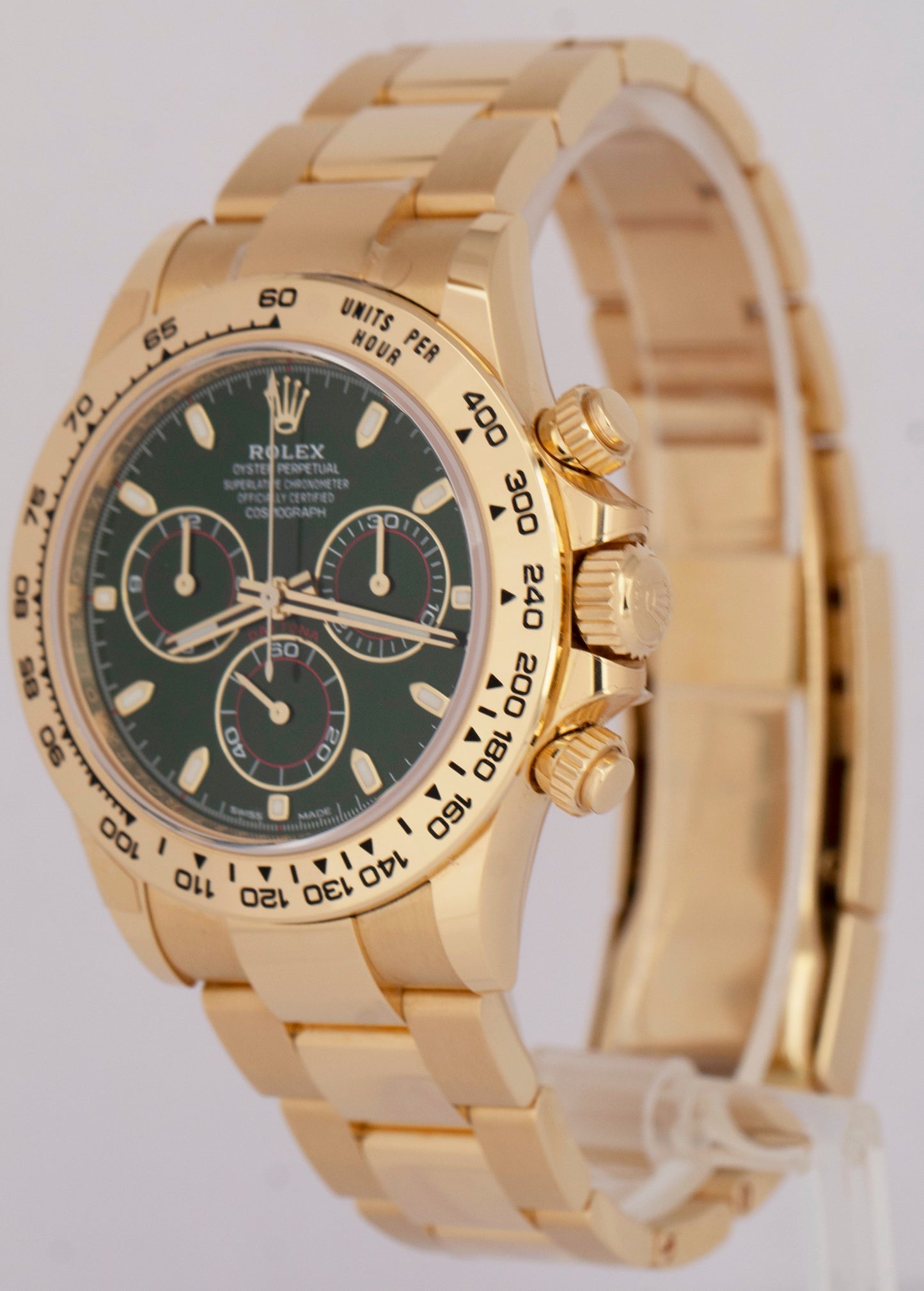 2023 NEW PAPERS Rolex Daytona Cosmograph GREEN 40mm 18K Yellow Watch 116508 BOX