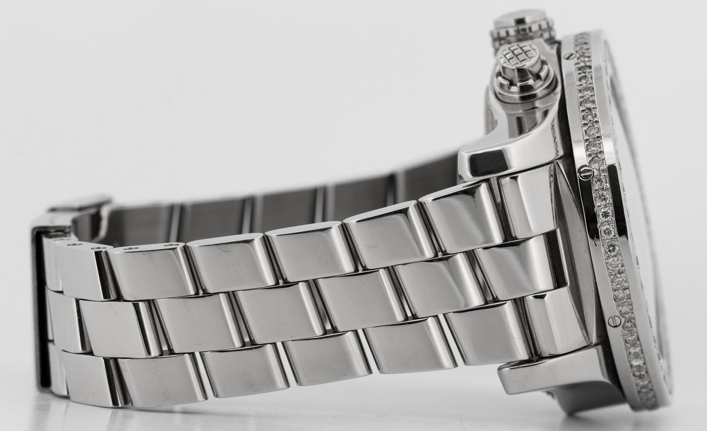Breitling Super Avenger A13370 White Diamond Stainless Steel 48.4mm Watch