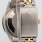 Rolex DateJust 36mm Black DIAMOND 18K Yellow Gold Two-Tone Steel Watch 16013