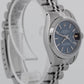 PAPERS Ladies Rolex Date 26mm Blue Stainless Steel Jubilee Watch 69160 BOX