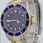 1991 PAPERS Rolex Submariner Date 40mm Two-Tone Steel 18K GOLD Blue 16613 BOX