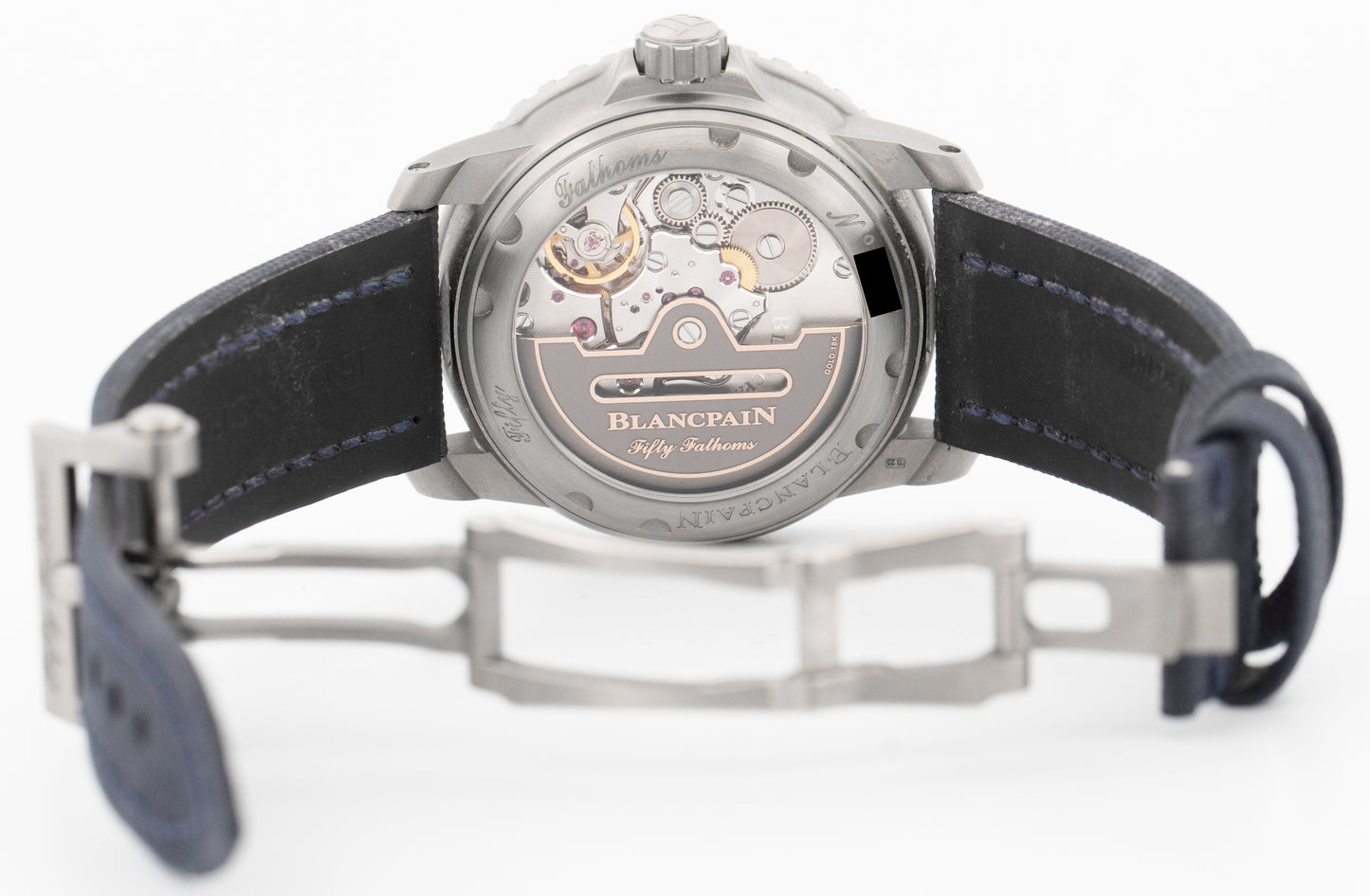 PAPERS Blancpain Fifty Fathoms Titanium Blue Watch 42mm 5010 12B40 O52B BOX