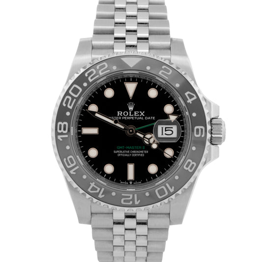 2026 Rolex GMT-Master II BRUCE WAYNE 126710 GRNR Black Steel 40mm Box Papers