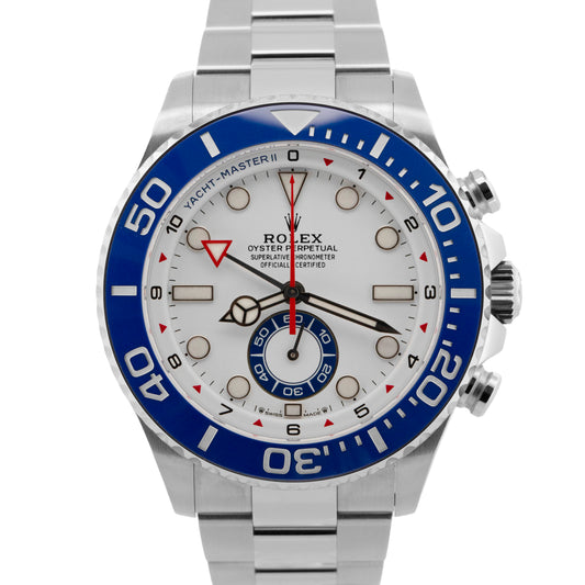 2026 Rolex Yacht-Master II 126680 White Stainless Steel 44mm Watch Box Papers